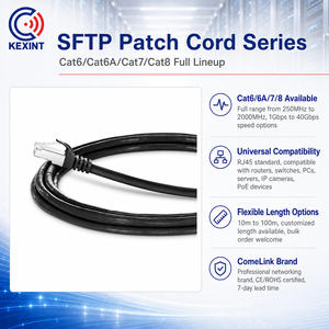Cordon de raccordement intérieur extérieur Cat6 Cat6A Cat7 Cat8 SFTP 10M 20M 25M 30M 50M Câble réseau <span class=keywords><strong>Ethernet</strong></span> LAN Câbles de communication - Product Image 3