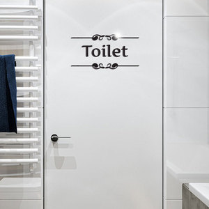 Autocollants <span class=keywords><strong>muraux</strong></span> 3D DIY créatifs pour toilettes <span class=keywords><strong>et</strong></span> salles <span class=keywords><strong>de</strong></span> <span class=keywords><strong>bain</strong></span>, autocollants <span class=keywords><strong>de</strong></span> conseils pour <span class=keywords><strong>WC</strong></span>, panneau <span class=keywords><strong>de</strong></span> porte <span class=keywords><strong>WC</strong></span>, lettres anglaises, autocollant mural miroir amovible - Product Image 5