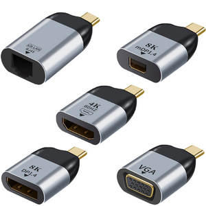 USB Loại C để <span class=keywords><strong>HDMI</strong></span> VGA Nữ adapter 8K Loại-C để Mini dp USB-C để DP 1.4 RJ45 Gigabit Ethernet cho iphne 17 16 MacBook Samsung - Product Image 4