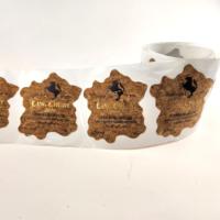 Etiqueta de botella de vino tinto al por mayor, pegatinas personalizadas con logotipo, etiqueta de grano de madera privada, pegatina de madera para whisky