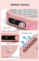 Aspirateur à poussière pour ongles rechargeable 30W avec strass, turbo silencieux, forte aspiration, pour salon de manucure