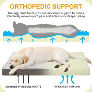 Lage minimale bestelhoeveelheid Universele hondenmat Dubbelzijdig bijtbestendig hondenbed met wasbare flanel, wasbaar met afneembare hondenbank - Product Image 6