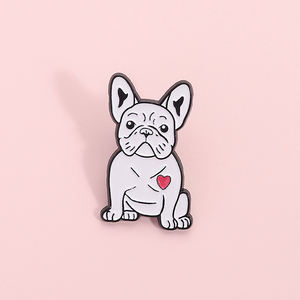 स्मूंग पिन प्यारा बुलडॉग कुत्ते एनमेल पिन ब्रोच पिंस पर लैपल पिन बैज बैकपैक पोशाक सामान पशु गहने उपहार - Product Image 5