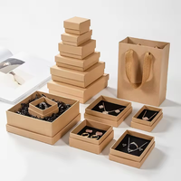 Boîte cadeau en papier écologique, économique, petite, avec logo personnalisé, tiroir coulissant, pour bijoux, bagues, boucles d'oreilles, colliers, avec plateau en mousse