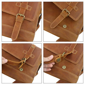 Andong Crazy Horse Leather Shoulder <b>Messenger</b> <b>Bag</b> Retro Fashion Large Capacity for <b>Men</b> Vintage Fashion Casual Crossbody <b>Bags</b> - Product Image 6