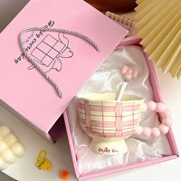 Cadeau pour la Journée de la Femme et les Anniversaires des Filles et des Enseignantes - Tasse à fleurs en céramique, résistante aux micro-ondes et aux hautes températures, design style Ins