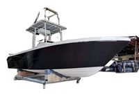 Navire de pêche 24ft Offre Spéciale Console centrale Yacht de pêche Bateau en fibre de verre avec T-Top