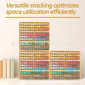 New cross-border wooden marker <b>storage</b> rack, desktop <b>drawing</b> stick display rack, wooden watercolor pen and paintbrush <b>storage</b> - Product Image 3