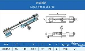Schiebe riegel Türschloss verriegelung Fenster verriegelung Sicherheits verriegelung - Product Image 2