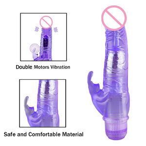 Cristallo medico TPE realistico variabile <span class=keywords><strong>Multi</strong></span> velocità clitoride vibrante vibratore coniglio vibratori Dildo per le donne - Product Image 3