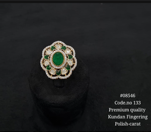 Kundan Fingering Style Kundan Accessories Caret Plated Premium Kundan Jewelry Making Decorative <b>Craft</b> Components Supplies - Product Image 3