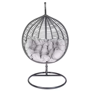 Fauteuil suspendu en métal HaoXuan avec coussin à séchage rapide, design moderne, balançoire de jardin extérieure pour villa - Product Image 1