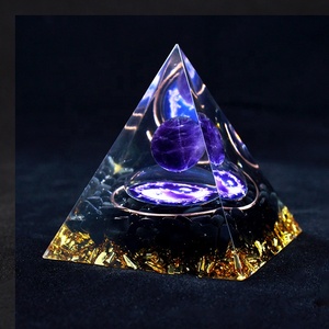 Offre Spéciale fait à la main résine Orgone pyramide nouveau Design cristal oeil de tigre <span class=keywords><strong>Orgonite</strong></span> Style Feng Shui pierre de guérison pyramide - Product Image 3