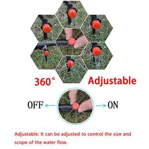 Accessoires d'irrigation : Goutteur d'irrigation réglable à 360 degrés, connecteur de système d'arrosage, tête de goutteur de <span class=keywords><strong>jardin</strong></span>, buse d'irrigation - Product Image 2