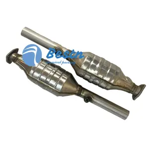 Pt Pd Rh Edelstahl Euro 5 Metall Abgas katalysator Universal Ceramic Honeycomb Catalytic Converter