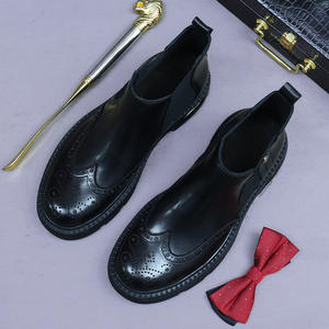 Bottes en cuir de style anglais pour homme, fabriquées en cuir véritable de haute qualité, sont des chaussures décontractées adaptées à toutes les occasions. - Product Image 4