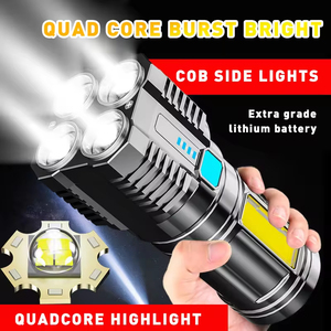4-Mode Adjustable Brightness IP54 Rated 6000K Daylight Outdoor Emergency Use Multi-Functional LED Display <b>Flashlight</b> - Product Image 3