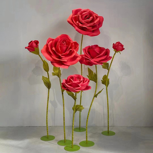 Flores de Papel Crepé Hechas a Mano al por Mayor, Decoración Gigante 5D para Escaparates, para el Día de la Madre, San Valentín, Año Nuevo - Product Image 2