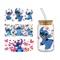 Autocollants de transfert UV DTF pour tasse 16oz Autocollants de décalcomanie pour tasse en verre