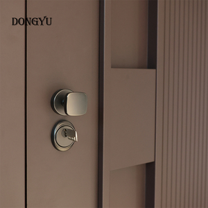 <span class=keywords><strong>Porte</strong></span> <span class=keywords><strong>d</strong></span>'<span class=keywords><strong>entrée</strong></span> battante minimaliste en aluminium moulé haute sécurité <span class=keywords><strong>avec</strong></span> panneau latéral en verre <span class=keywords><strong>fixe</strong></span>, conception antivol pour portes <span class=keywords><strong>d</strong></span>'appartement. - Product Image 4