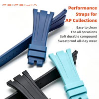 Uhrenarmband für AP Royal Oak Offshore, Langlebiges Atmungsaktives Sport-TPU-Silikon-Ersatzarmband für Audemars Piguet Royal Oak