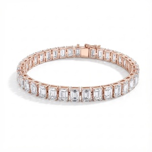 Pulsera de Diamantes con Esmeraldas - Oro de 9k, 14k, 18k - Product Image 5