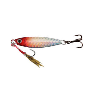 Señuelo artificial rígido de placa de hierro con forma de escamas de pez, tipo plomada, con anzuelos, para agua dulce y salada, de lanzamiento largo, biónico - Product Image 2