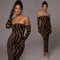 Robes de soirée de créateur pour femmes robe de soirée Maxi sans bretelles d'été élégante pour femmes robe léopard à impression personnalisée