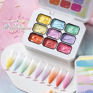 4IN1 Pat Ombre Gel Nail Polish Easy Gradient Painting Gel for DIY French Nail Manicure Solid <b>UV</b> Varnishes <b>Paint</b> Art Gel - Product Image 3