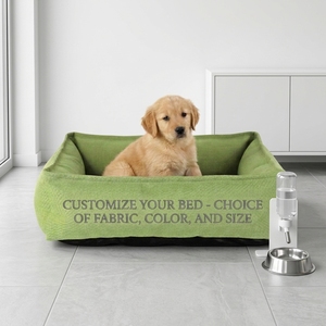 Lit pour <span class=keywords><strong>chien</strong></span> en lin orthopédique, lavable, avec housse amovible, matelas respirant, prix d'usine, neuf - Product Image 3