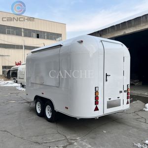 Remorque de concession mobile en acier inoxydable multifonctionnelle pour la vente de snacks, alimentation électrique, grande capacité - Product Image 3