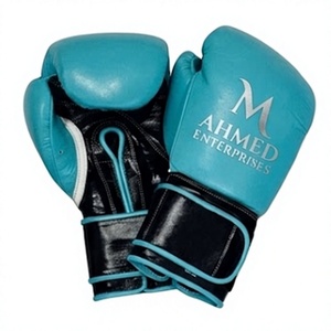 Guantes de Boxeo de Cuero, Guantes de Entrenamiento de Kick Boxing, Cierre de Gancho y Bucle en la Muñeca, Logotipo Personalizado - Product Image 1