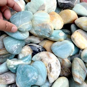 Cœur en quartz naturel Offre Spéciale, cristal bleu ciel, cœurs de calcite des caraïbes pour la décoration - Product Image 4