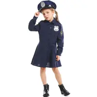 Sevimli polis üniforma kız ince vücut uzun kollu polis elbise