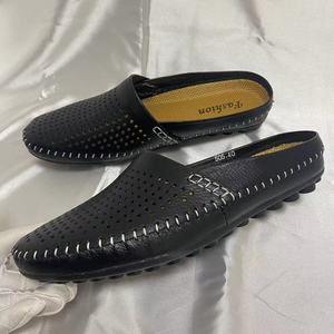 Chaussons décontractés <span class=keywords><strong>pour</strong></span> hommes en cuir de vache brut, à bout ouvert, mocassins, chaussures en cuir véritable <span class=keywords><strong>pour</strong></span> l'extérieur, vente chaude - Product Image 6