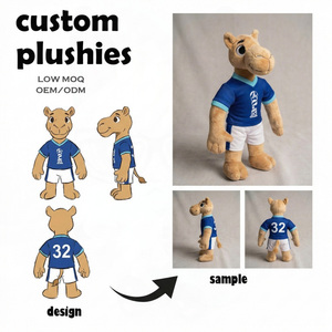 Muñeco de Peluche Personalizado al por Mayor, Suave, con Diseño de <span class=keywords><strong>Camello</strong></span> con Camiseta de Fútbol, Souvenirs de la Zona Escénica del Desierto, Artículos para Niños, Muñeco <span class=keywords><strong>Humano</strong></span> de Peluche Personalizado - Product Image 1