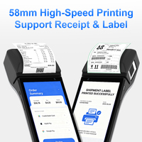 Terminal de Pago Inteligente Móvil Android 11 BT 4G POS con Impresora y Escáner Certificado Z500 para Boletos de Autobús