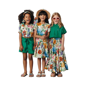 Vêtements d'été pour enfants, robe à imprimé floral assortie, vêtements de luxe à la mode pour sœurs, ensemble d'été, OEM - Product Image 2