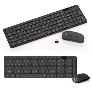 Combo clavier et souris sans fil Banda 2.4G taille standard pour PC portable ordinateur de bureau avec <span class=keywords><strong>film</strong></span> protecteur transparent - Product Image 4