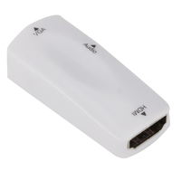Konverter Adaptor Video Plastik Female ke VGA dengan 4 Input VGA, 4 USB(B), 1 Output VGA 1080P Audio Bersertifikasi CE untuk PC dan TV