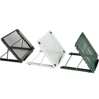 Support d'ordinateur portable réglable et pliable en métal, avec grille métallique, rotatif et portable, pour bureau à domicile