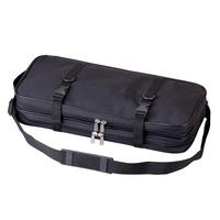 Étui à couteaux de chef professionnel à fermeture éclair unique 17 poches en polyester durable avec logo personnalisé pour les voyages et l'extérieur
