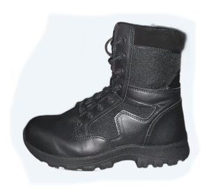 Bottes de chasse tactiques pour hommes TSB0526 en cuir noir, 8 pouces, fermeture éclair latérale - Product Image 2