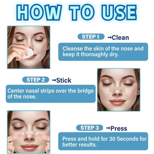Tiras nasales de respiración derecha personalizadas, tira de nariz negra, tira de plástico transparente - Product Image 6