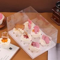 Nouvelle boîte à cupcakes de luxe, écologique, en PET, en carton blanc de haute qualité, pour la vente en gros