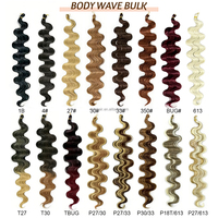 Extensions de cheveux synthétiques bouclés pour tressage, 100g, 24 pouces, effet Body Wave, doux et naturel, pour tissage, style Bohemian Curl