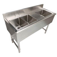 Wastafel Komersial Stainless Steel 304 dengan Logo Kustom NSF, Rak Pengering Terintegrasi, dan Desain Apron untuk Hotel, Restoran, dan Tempat Makanan