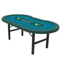 YH Casino Texas Utilisé 5cm Pieds En Acier Inoxydable Pliable de Luxe Jeu de Tableau de Tisonnier