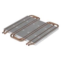 Plaque de refroidissement liquide personnalisée avec tube en cuivre intégré pour le refroidissement par eau
