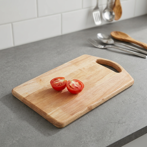 Planche à découper en bambou Anax, petite planche à découper en bois rectangulaire avec poignée pour la préparation des aliments en cuisine - Product Image 2